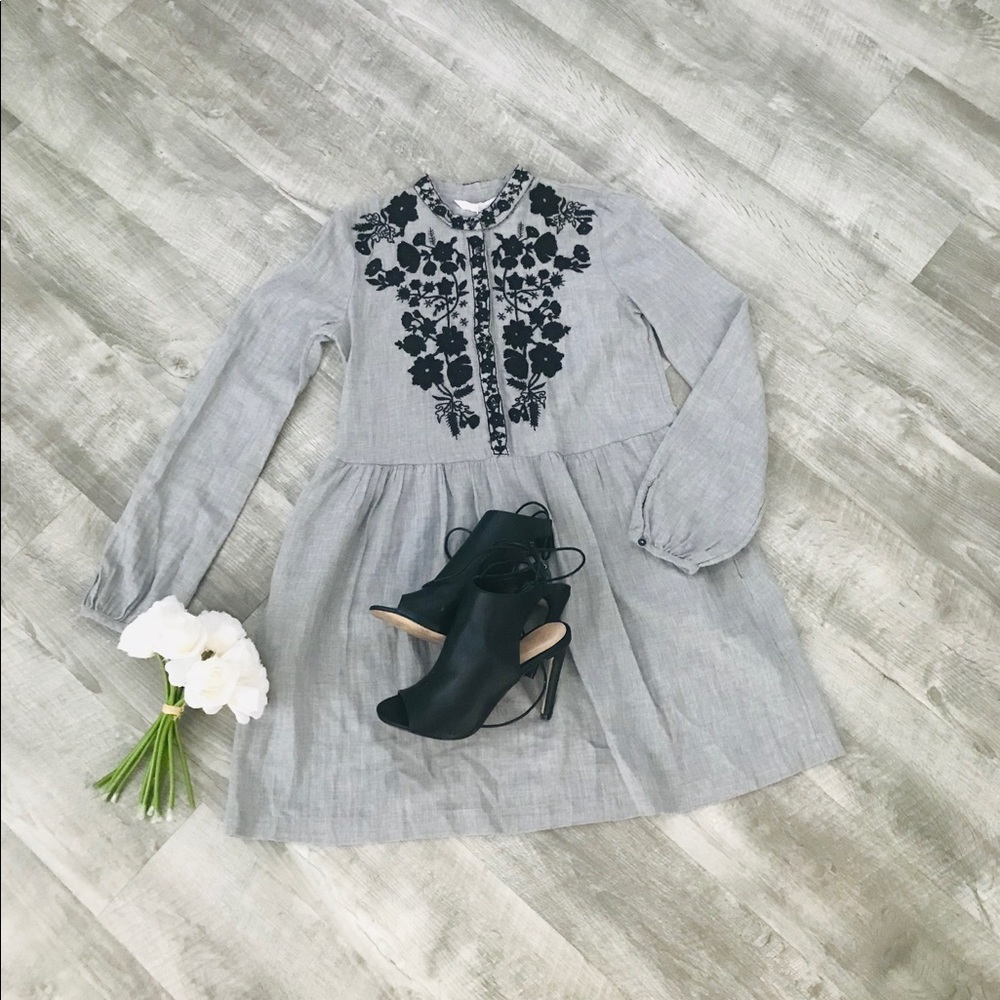 Zara Embroidered Dress🖤